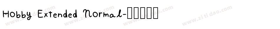 Hobby Extended Normal字体转换